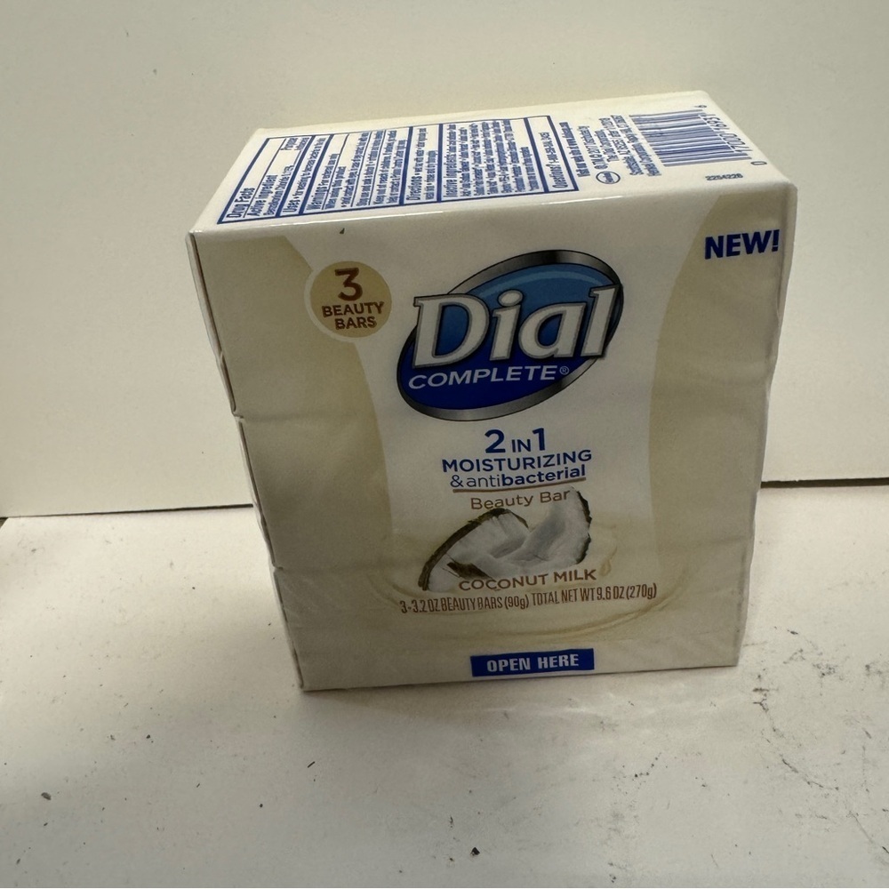 Dial Coconut Milk Bar Soap 3.2 OZ 3 Bars HTF